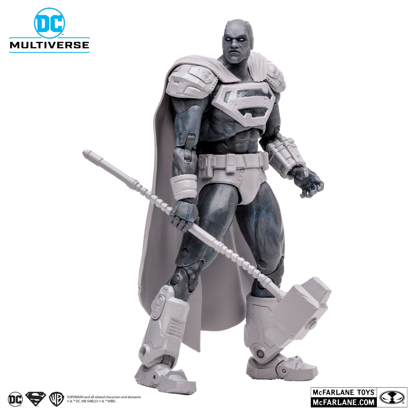 DC Mc Farlane STEEL - Superman - Reign of the Superman Platinum
