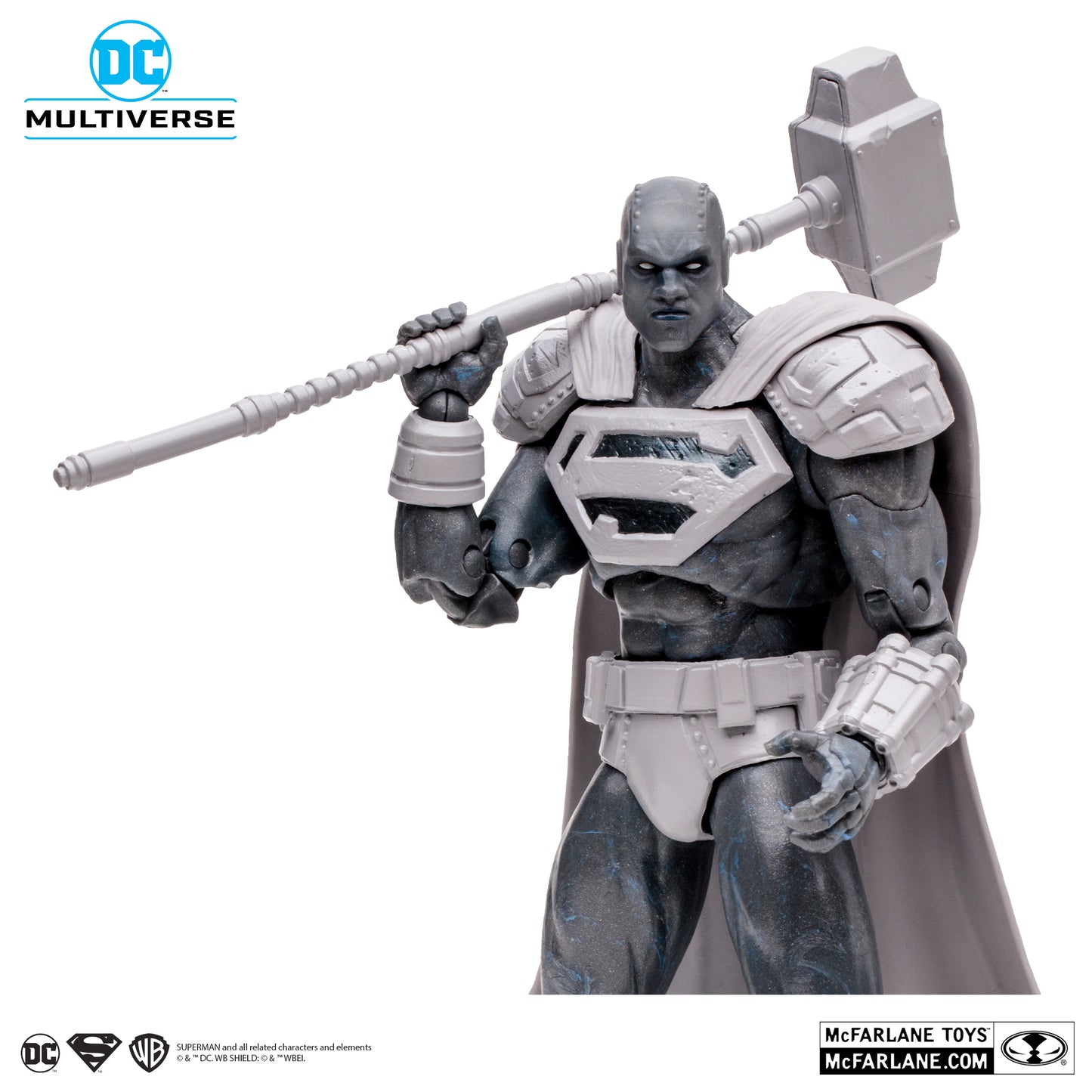 DC Mc Farlane STEEL - Superman - Reign of the Superman Platinum