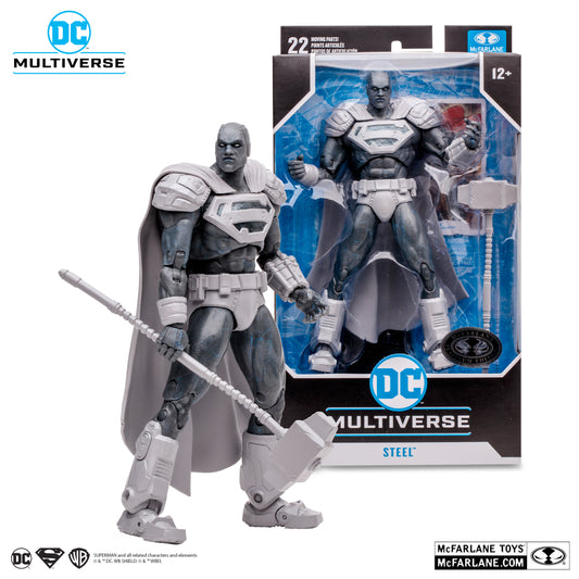 DC Mc Farlane STEEL - Superman - Reign of the Superman Platinum