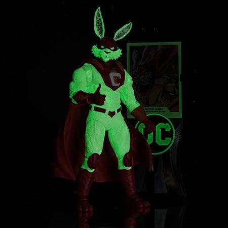 McFarlane Toys - DC Multiverse Captain Carrot (Justice League Incarnate), Glow in The Dark Edition, 7in Action Figure, Gold Label
