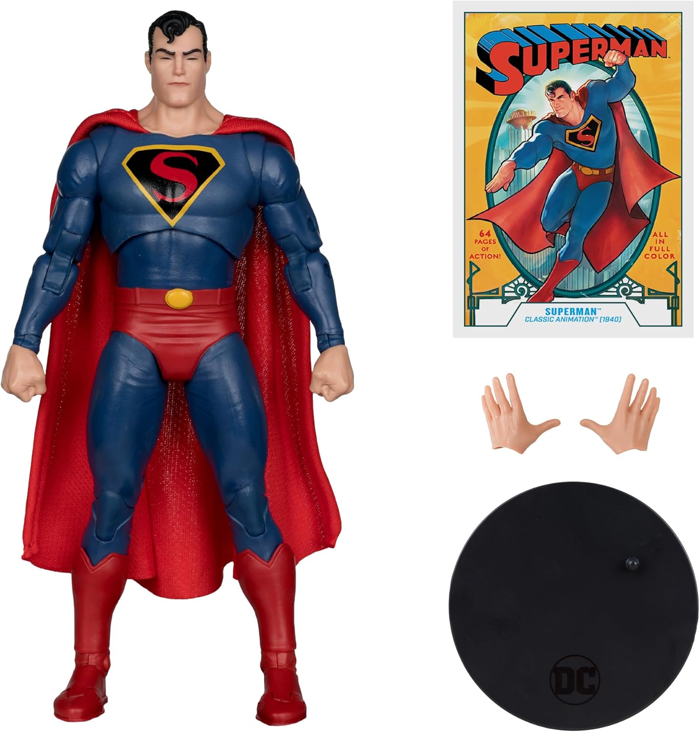 McFarlane Toys - DC Multiverse Superman (Classic Animation 1940) 7in Action Figure