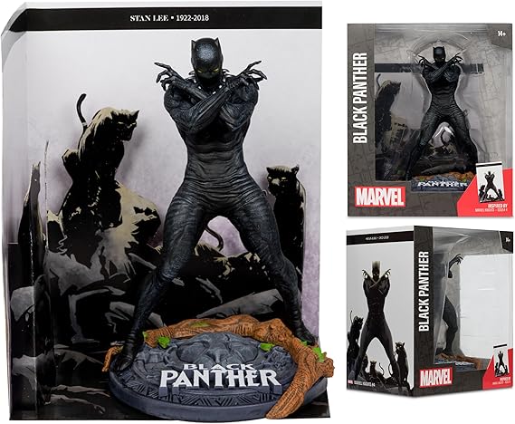 McFarlane Toys Marvel Black Panther 1:10th Scale Collectible with Scene (Marvel Knights #4)