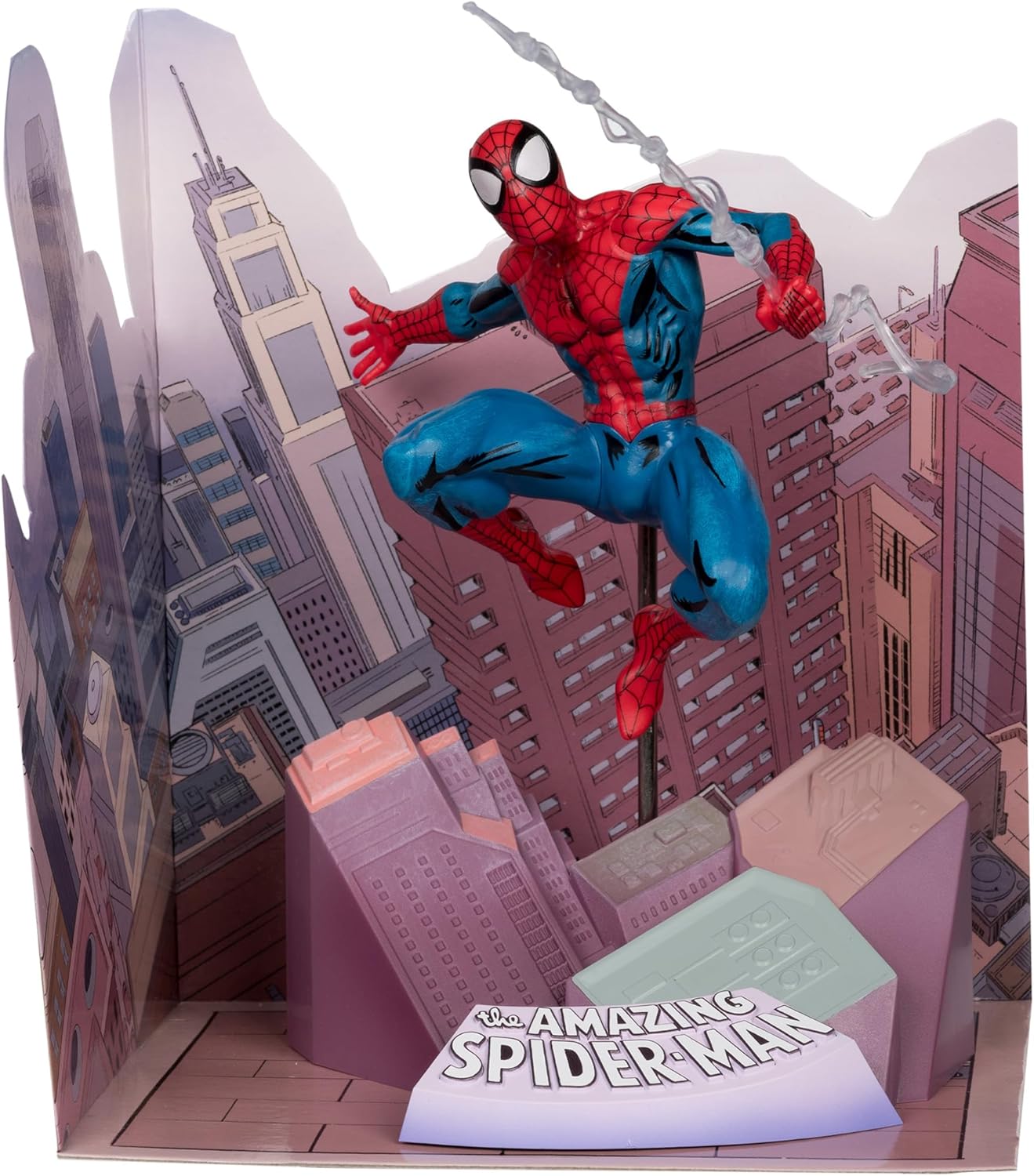 McFarlane Toys Marvel Spider-Man 1:10th Scale Collectible with Scene (The Amazing Spider-Man #1)