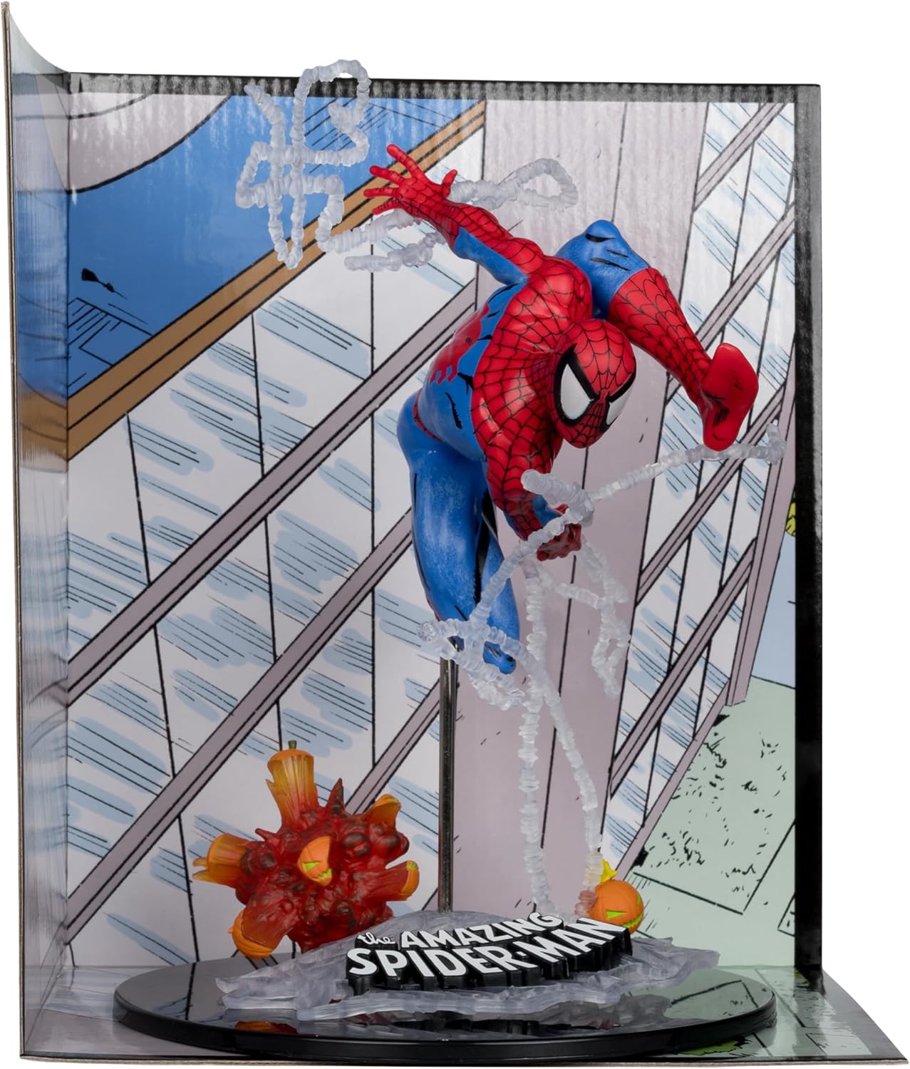 McFarlane Toys - Marvel Spider-Man 1:10th Scale Collectible with Scene (The Amazing Spider-Man #302)