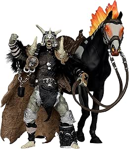 Bloodaxe with Horse (Spawn: The Dark Ages) Gold Label 7in Action Figure 2 Pack with McFarlane Toys Digital Collectible