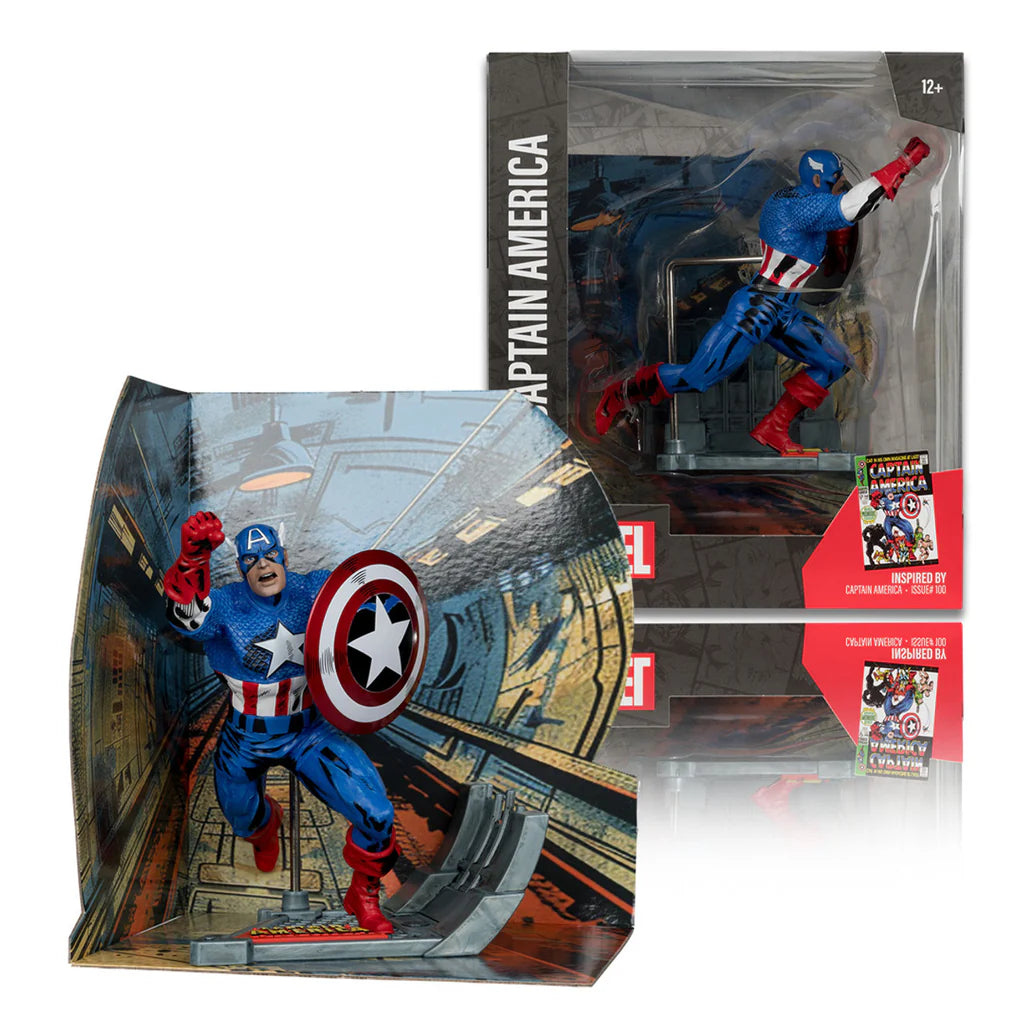 Marvel Captain America 1:10th Scale Collectible with Scene (Captain America #100)