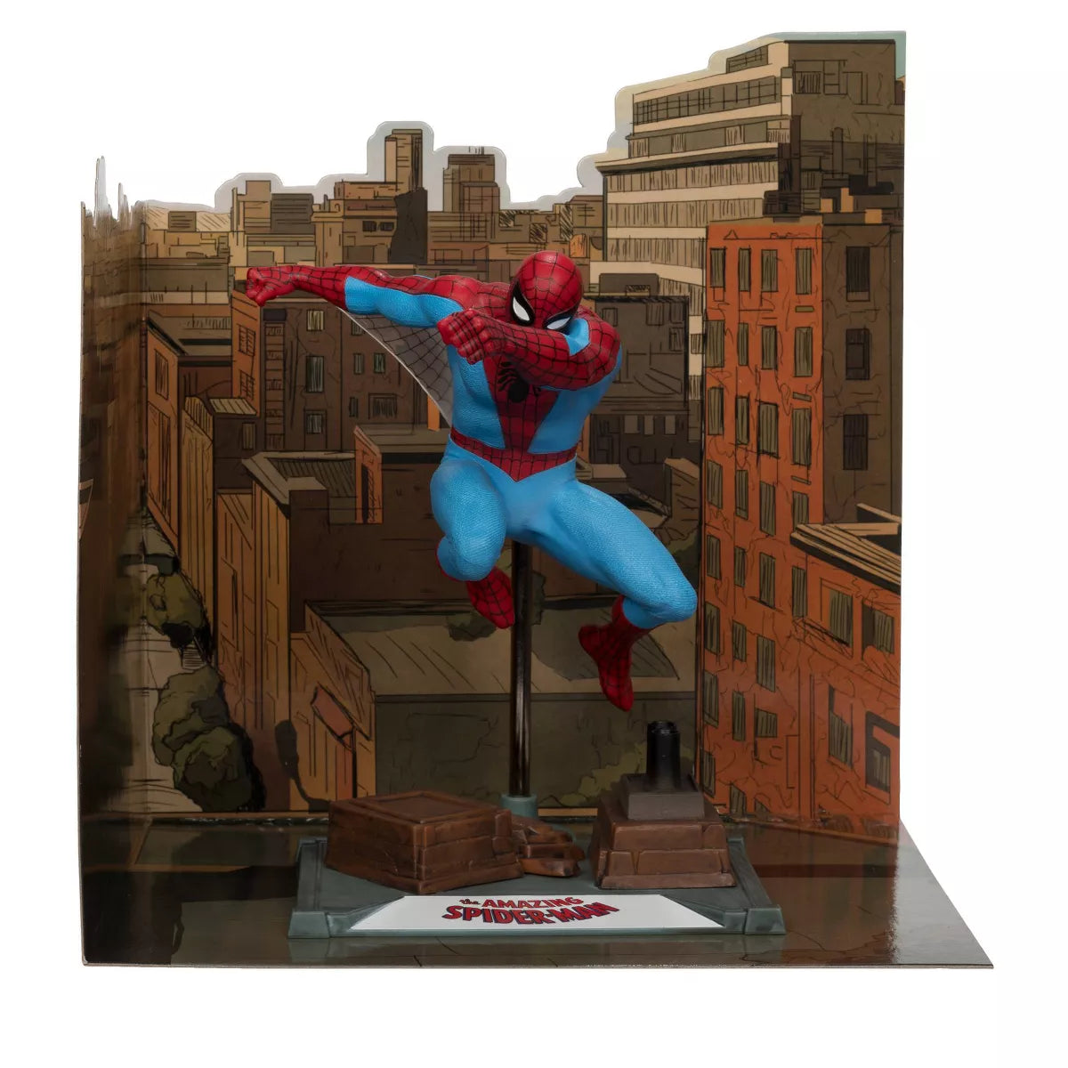 McFarlane Marvel The Amazing Spider-Man 1:10th Scale Collectible with Scene (Spider-Man #38) Gold Label