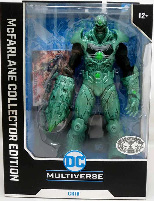 DC Multiverse Collector 7 Inch Action Figure Wave 8 Exclusive - Grid (Forever Evil) Platinum