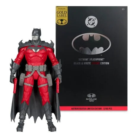 DC Multiverse Action Figure Batman (Flashpoint) (Black & White Accent Edition) (Gold Label) 18 cm