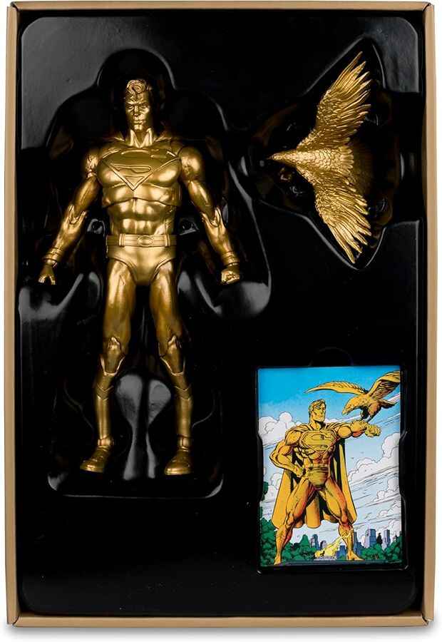 DC Multiverse Gold Label Superman Centennial Park Tribute Statue 7 Inch Figure