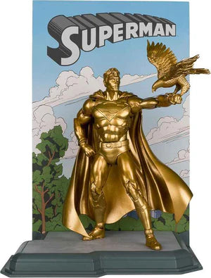 DC Multiverse Gold Label Superman Centennial Park Tribute Statue 7 Inch Figure