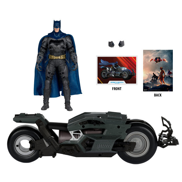 Batman & Batcycle (The Flash) 7" Figure w/Vehicle 2-Pack