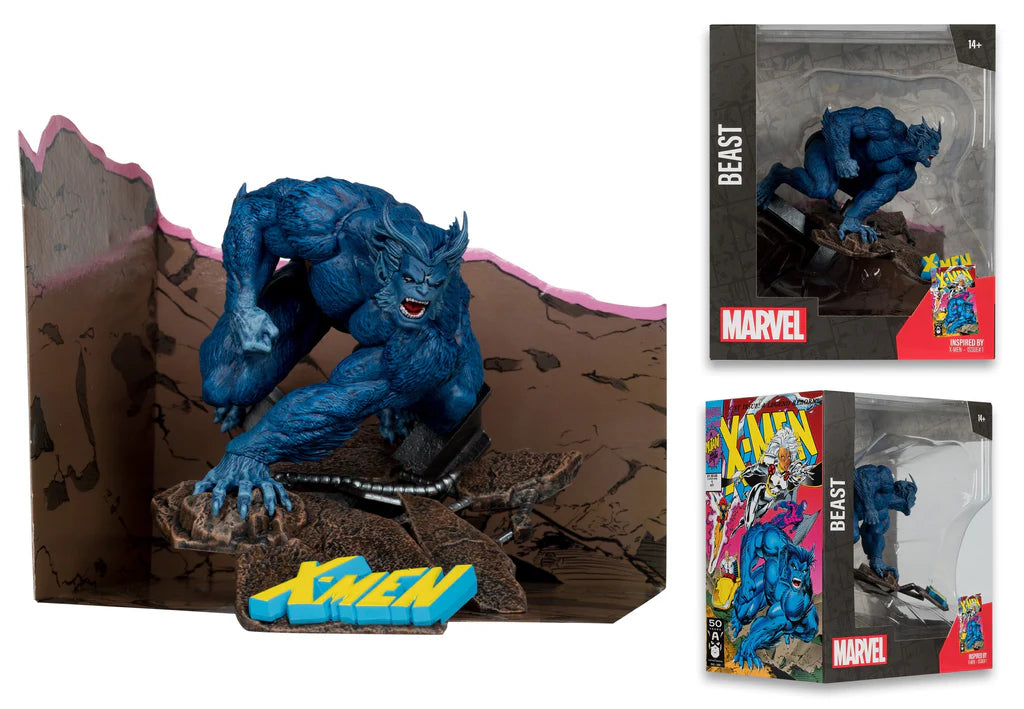 Zoom the image with the mouse   McFarlane: Marvel Collection - Beast (X-Men #1) 1:10th Collectible Figure w/Diorama Scene (14806)
