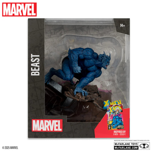 Zoom the image with the mouse   McFarlane: Marvel Collection - Beast (X-Men #1) 1:10th Collectible Figure w/Diorama Scene (14806)