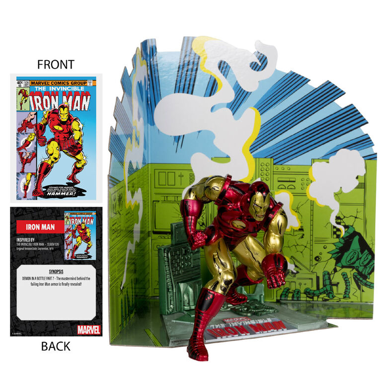 Marvel Iron Man 1:10th Scale Posed Figure with Scene (The Invincible Iron Man #126)