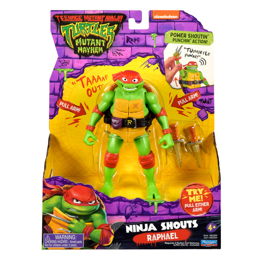 Teenage Mutant Ninja Turtles: Mutant Mayhem Raphael Deluxe Ninja Shouts Figure