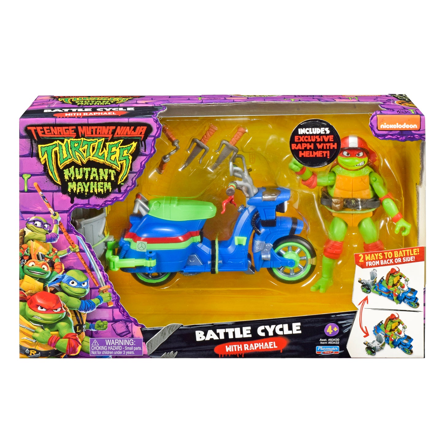 Teenage Mutant Ninja Turtles: Mutant Mayhem Battle Cycle with Exclusive Raphael Figure
