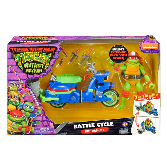 Teenage Mutant Ninja Turtles: Mutant Mayhem Battle Cycle with Exclusive Raphael Figure
