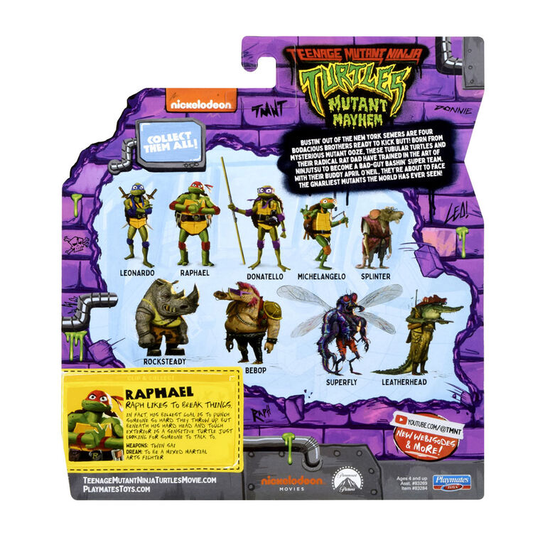 Teenage Mutant Ninja Turtles: Mutant Mayhem Raphael Basic Action Figure 5"