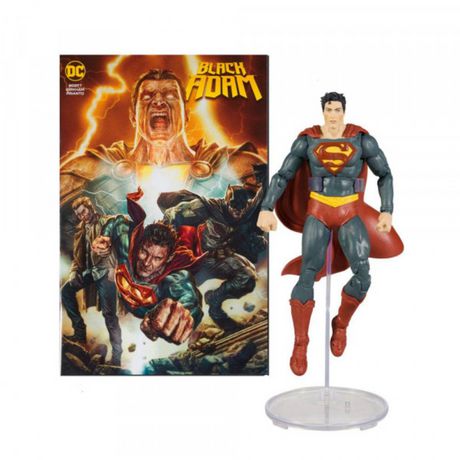 DC DIRECT 7IN FIGURE WITH COMIC - BLACK ADAM - SUPERMAN