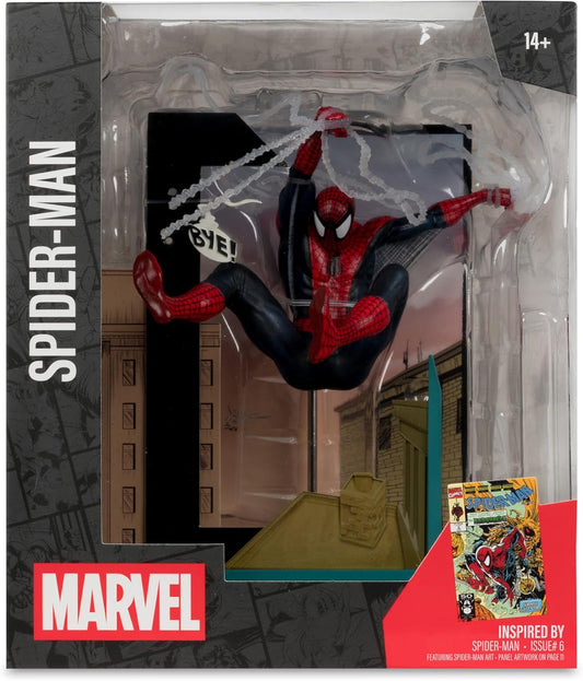 McFarlane Toys- Marvel Spider-Man (Spider-Man #6) 1:10th Scale Collectible with Scene
