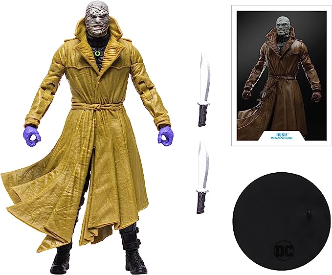 McFarlane DC Multiverse Hush 7" Action Figure with Accessories, Multicolor