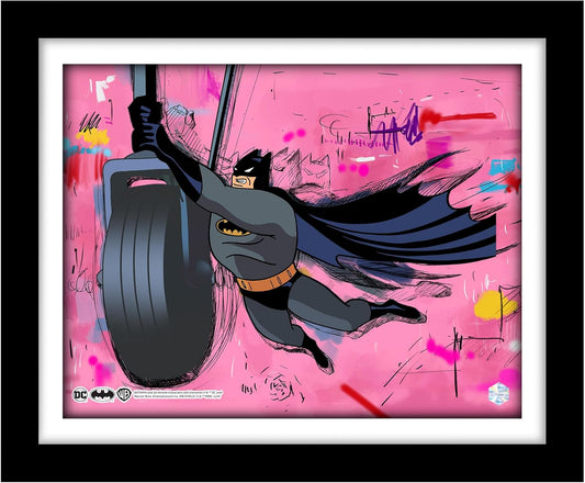 Exclusive Batman Pop Art Animation Cel Collectible - Limited Edition with Digital Twin | Featuring Background by Renowned Artist - Season 1, Episode "The Strange Secret of Bruce Wayne"