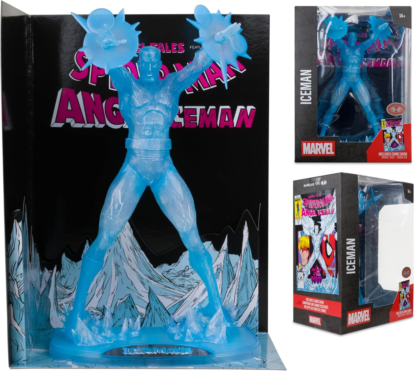Marvel Collection - 1:6th Scale Iceman Collectible with Scene (Marvel Tales #229) Red Platinum Edition - McFarlane Toys