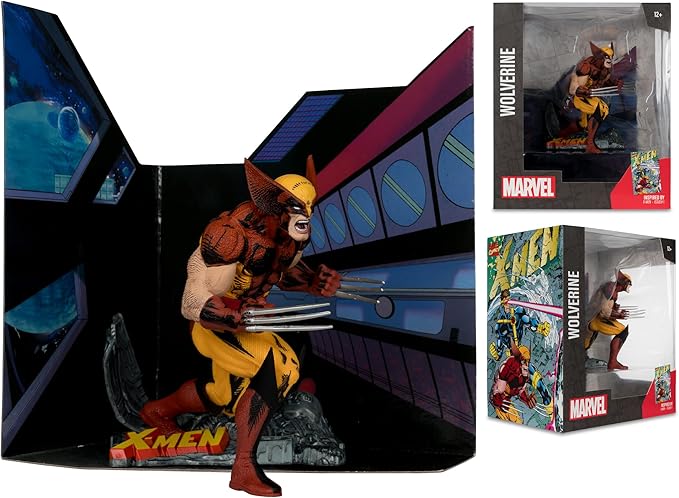 McFarlane Toys - Marvel Wolverine 1:10th Scale Posed Figure with Scene (X-Men #1)