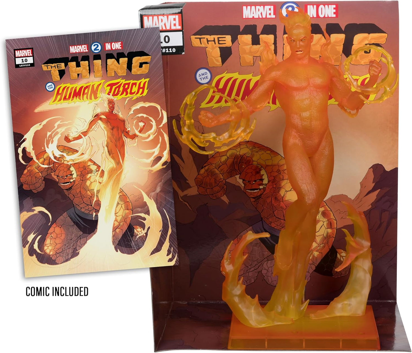 McFarlane Toys - Marvel Human Torch 1:6th Scale Collectible with Scene (Marvel 2-in-One #10)