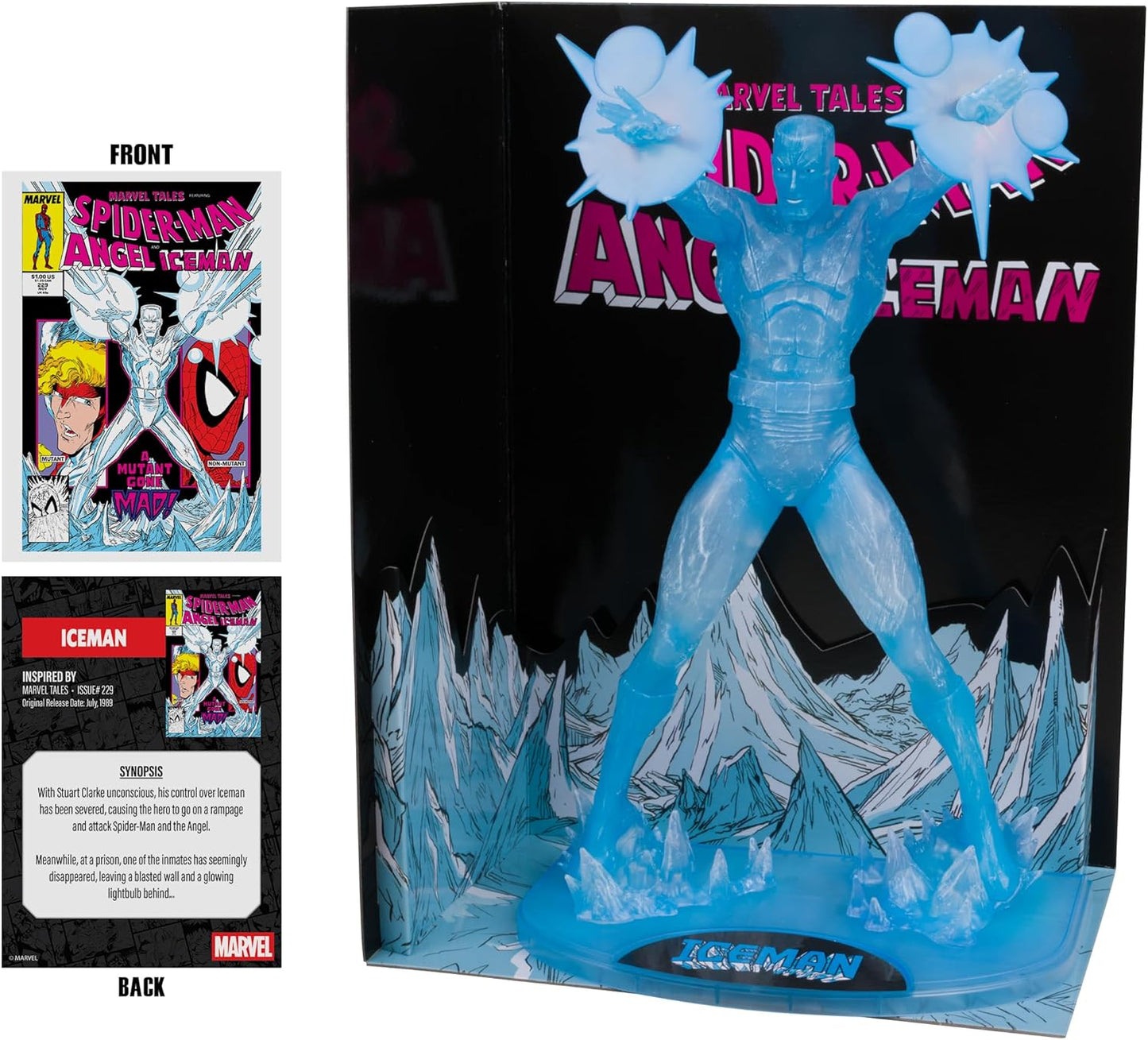 Marvel Collection - 1:6th Scale Iceman Collectible with Scene (Marvel Tales #229) Red Platinum Edition - McFarlane Toys