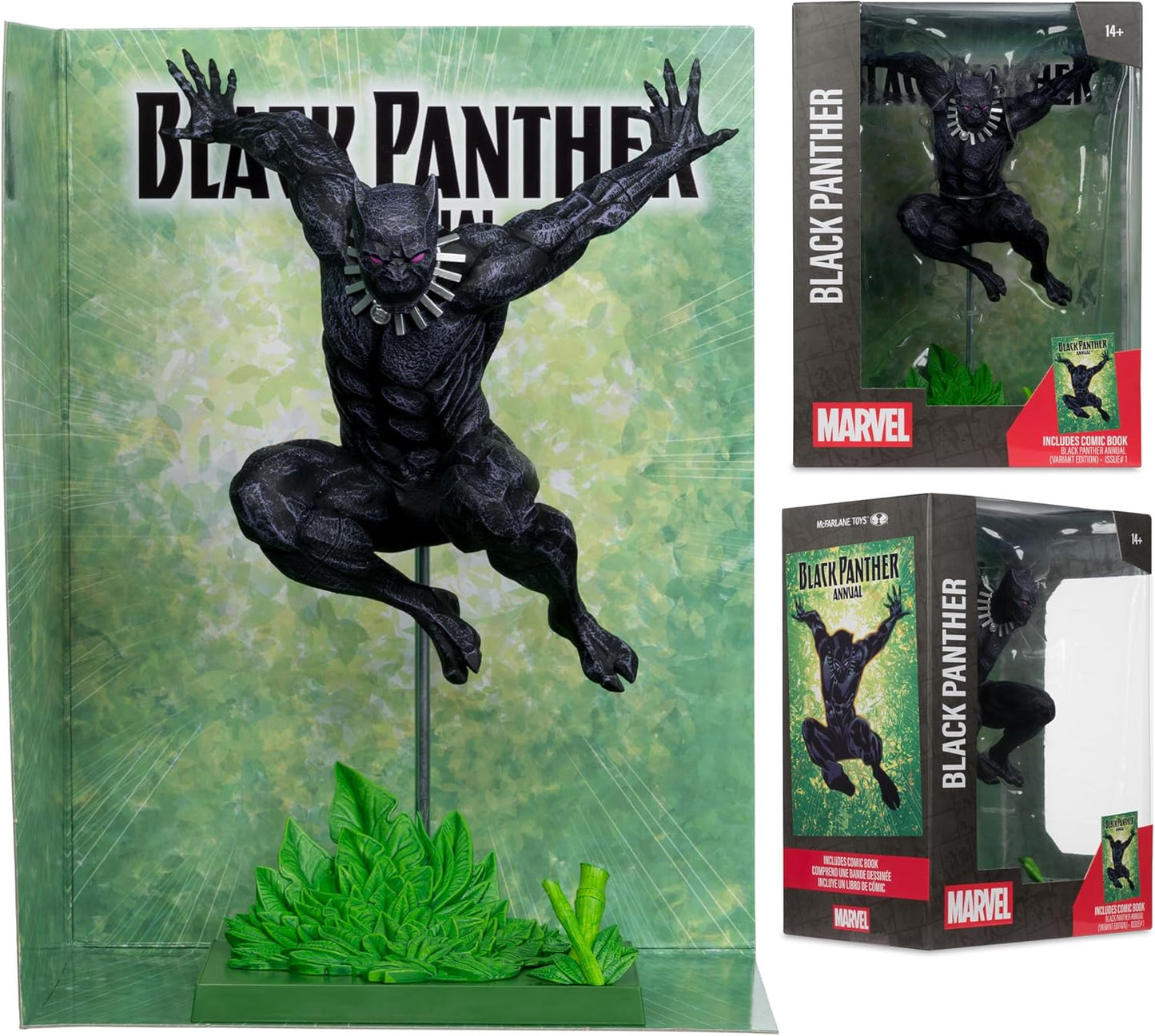 McFarlane Toys- Marvel Black Panther 1:6th Scale Collectible with Scene (Black Panther Annual (Variant) #1)
