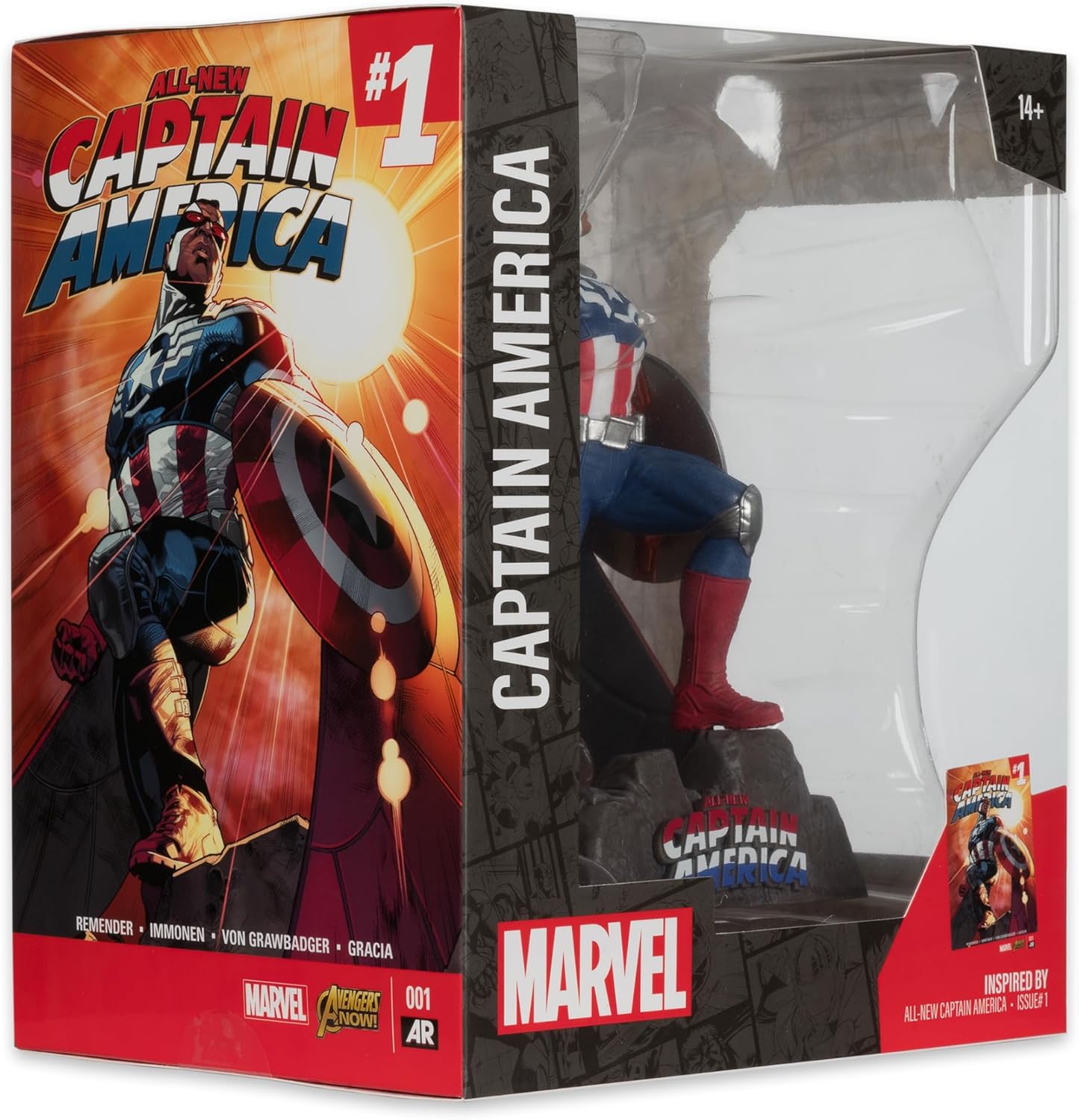 Marvel - 1:10th Scale Captain America Collectible with Scene (All-New Captain America #1) - McFarlane Toys