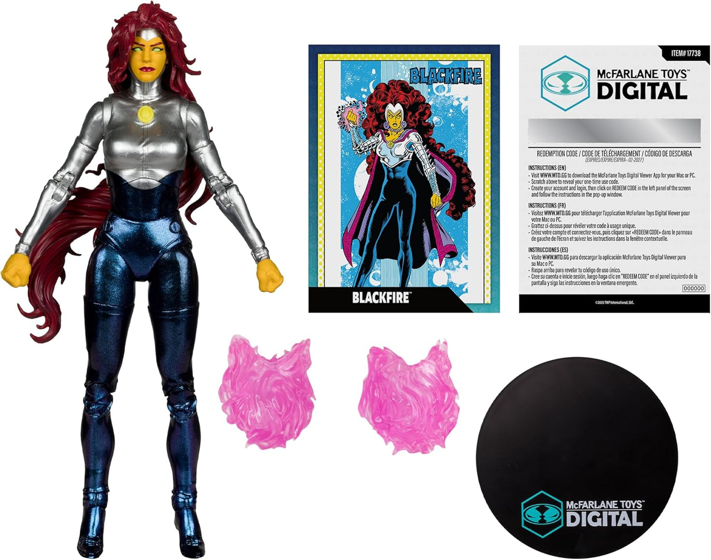 DC Direct Blackfire (The New Teen Titans) 7in Action Figure with McFarlane Toys Digital Collectible