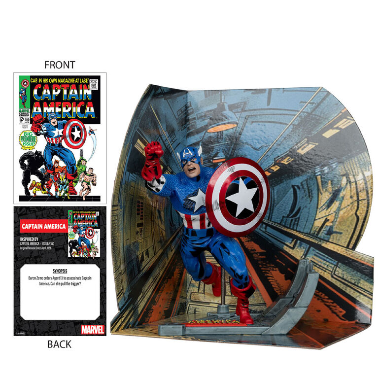 Marvel Captain America 1:10th Scale Collectible with Scene (Captain America #100)