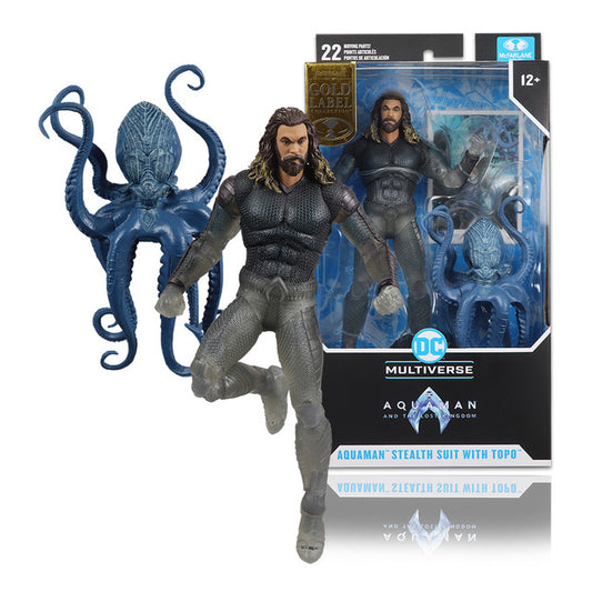 Aquaman Stealth Suit w/Topo (Aquaman and the Lost Kingdom) GOLD LABEL 7" Figure