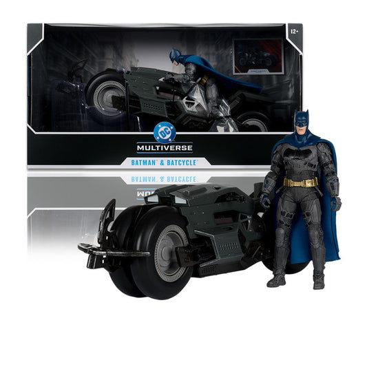 Batman & Batcycle (The Flash) 7" Figure w/Vehicle 2-Pack
