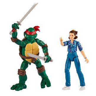 TMNT and Stranger Things Remix 6" Leonardo and Eleven Action Figure 2pk
