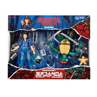 TMNT and Stranger Things Remix 6" Leonardo and Eleven Action Figure 2pk