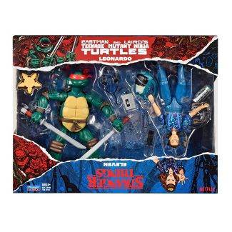 TMNT and Stranger Things Remix 6" Leonardo and Eleven Action Figure 2pk