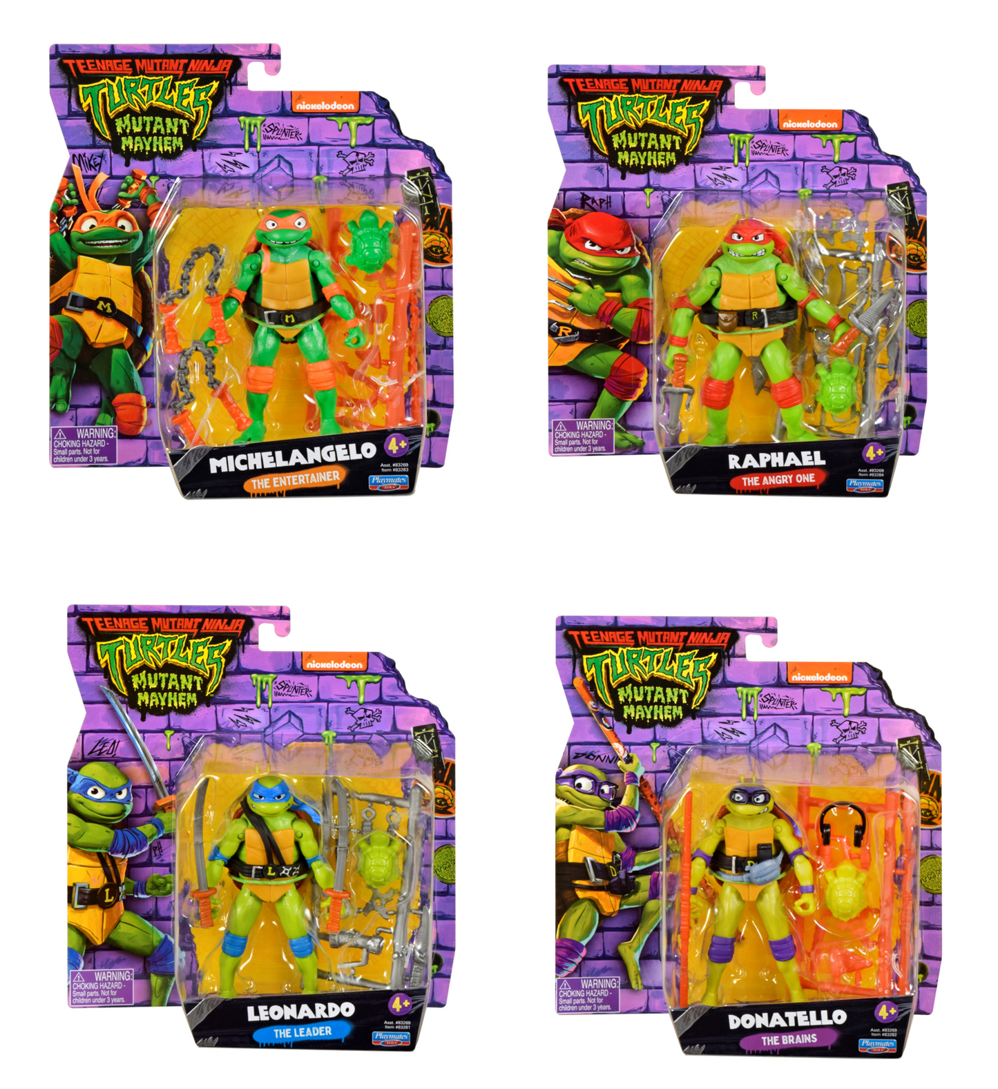 Teenage Mutant Ninja Turtles: Mutant Mayhem - 4 Pack Figure Set