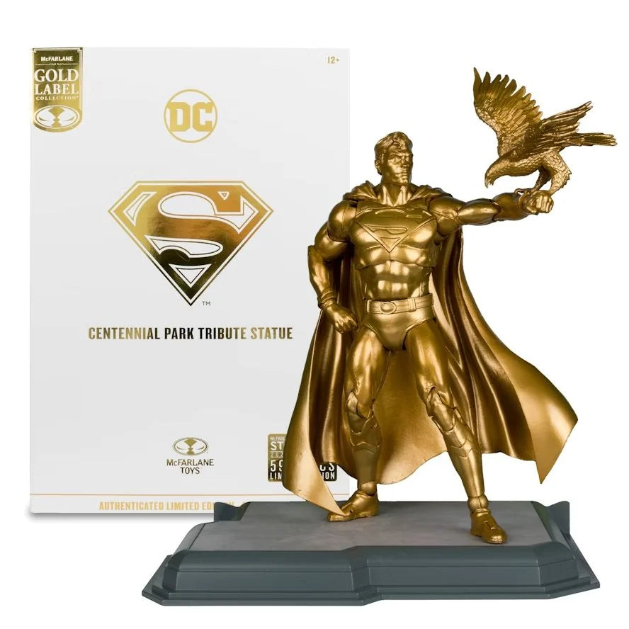 DC Multiverse Gold Label Superman Centennial Park Tribute Statue 7 Inch Figure