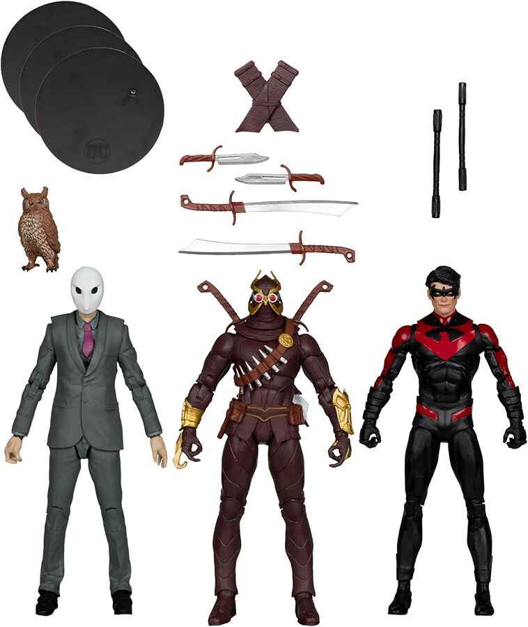 DC Multiverse Talon & Nightwing & Owl (Batman: Court of Owls) (Gold Label) 7 Inch Action Figure 3-Pack