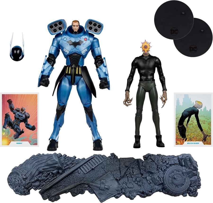 DC Multiverse SDCC 2024 Batman End Game Rookie and Mr. Bloom (Gold Label) Megafig and 7 Inch 2-Pack Action Figure