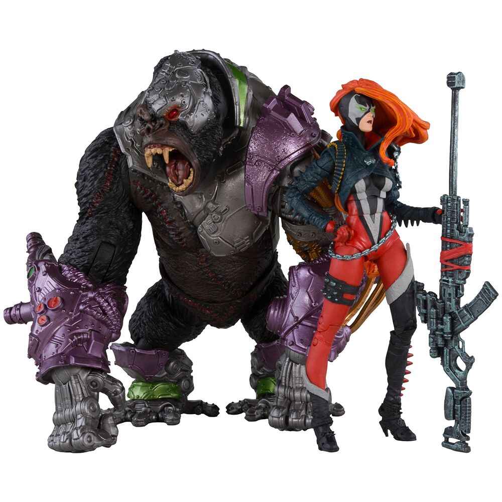 Spawn Comic Series She-Spawn and Cygor (Gold Label) 7 Inch with Megafig 2-Pack Action Figure
