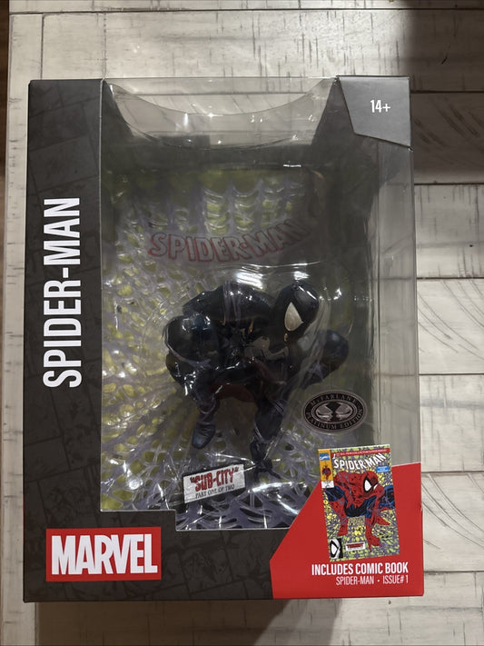 McFarlane Toys Marvel Spider-Man Issue #1 Black Suit Platinum Chase 1/6 sCALE